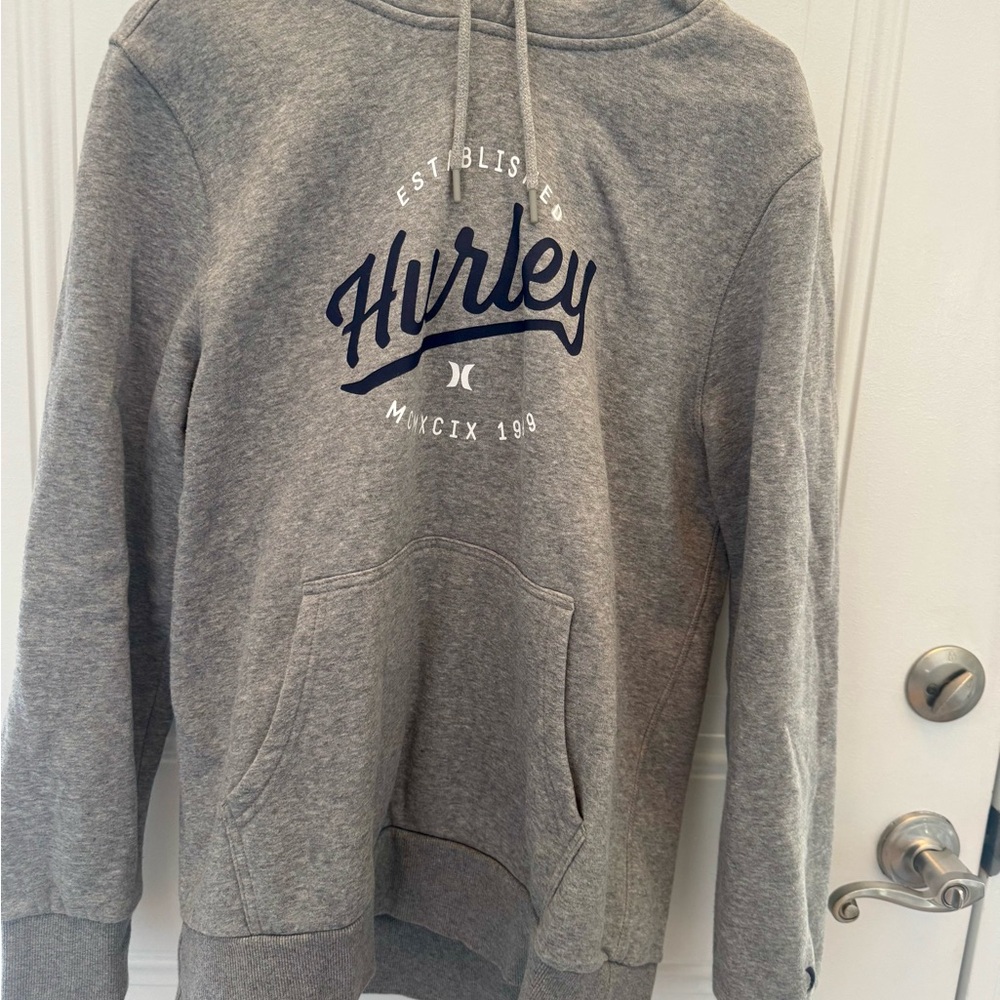 Hurley Gray Hoodie with Navy Logo